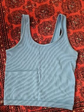 a new day Light Blue Ribbed Scoop Neck Tank